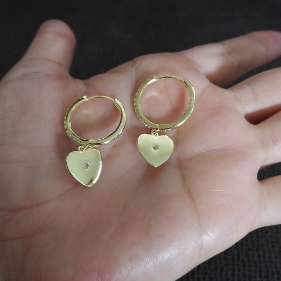 Stella Picciotto Textured Heart❤️ Hoop Earrings - Picture 8 of 12